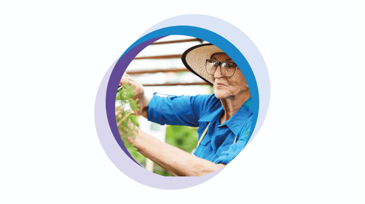 старија жена, ради у башти, управљање дијабетесом типа 2, Act4Diabetes